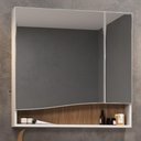 Ver imagem 3 de Conjunto Banheiro Gabinete com Pés Lavatório 80cm e Armário Evie B06 Branco Tau - Lyam Decor