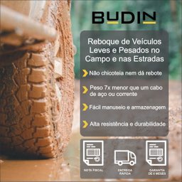 Cinta de Reboque e Arraste 52 Ton X 15 Metros Plana - 4x4 / Trilhas / Off Road / Caminhão / Trator - 3