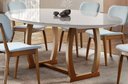 Ver imagem 2 de Mesa de Jantar Oval com Base de Madeira Maciça - Zara -2,0 x 1,0 metros - Requinte Salas