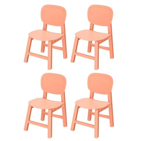 Kit 4 Cadeiras Empilhável Infantil Pipa Rivatti 38,5 Cm (larg) Estrutura Polipropileno (pp) Pê