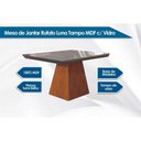 Ver imagem 2 de Sala de Jantar Completa Luna Tampo Madeirado C- Vidro Reto 120x80 e 4 Cadeiras Amsterdã Imbuia -