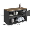 Ver imagem 3 de Gabinete Suspenso para Banheiro Belarus 80cm Grafite Ba2085