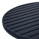 Ver imagem 2 de 4 Cadeiras e Mesa Tampo Ripado Aluminio para Cozinha Jantar Piscina Jardim Preto