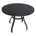 Ver imagem 3 de 4 Cadeiras e Mesa Tampo Ripado Aluminio para Cozinha Jantar Piscina Jardim Preto
