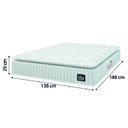 Ver imagem 4 de Cama Box Colchão Casal Espuma D45 Lazio Pillow Top 138x188x67cm Branco / Cinza Hellen
