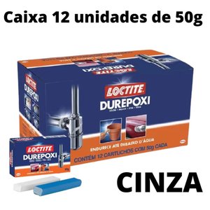 Durepoxi Adesivo Epóxi 50g Loctite - Cinza - Kit C/12