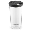 Ver imagem 1 de Farinheira Porta Condimentos 500ml Uz com Tampa de Dupla Abertura Preta.