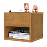 Mesa De Cabeceira Suspensa Mudo Box Quarto Cama Lalá Nature - 1