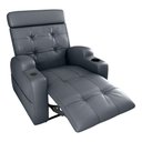 Ver imagem 2 de Poltrona Reclinável do Papai Automática com Usb e Porta Copos Cherokee Sintetico Cinza Matrix