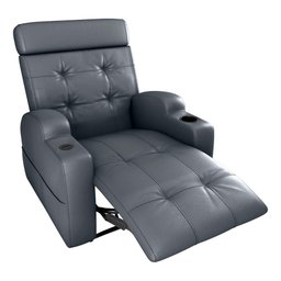 Poltrona Reclinável do Papai Automática com Usb e Porta Copos Cherokee Sintetico Cinza Matrix - 2