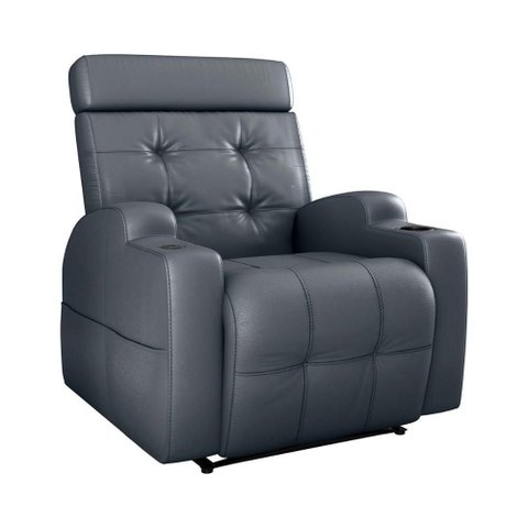 Poltrona Reclinável do Papai Automática com Usb e Porta Copos Cherokee Sintetico Cinza Matrix