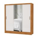 Ver imagem 2 de Guarda-Roupa Casal com Espelhos 3 Portas de Correr e 3 Gavetas 179cm Multimóveis CR35565 Madeirado/