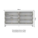 Ver imagem 4 de Cômoda 136 Cm com 6 Gavetas Multimóveis Branco
