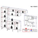 Ver imagem 4 de Cozinha Compacta Multimóveis Pequim FG3572 com 2 Leds Armário e Balcão Preta/Lacca Fumê