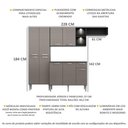 Ver imagem 3 de Cozinha Compacta Multimóveis Pequim FG3572 com 2 Leds Armário e Balcão Preta/Lacca Fumê