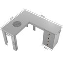 Ver imagem 4 de Mesa Nails Clássica em L 150x117 Cm com Aspirador