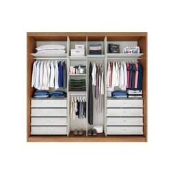 Guarda Roupa Casal 3 Portas de Correr e 8 Gavetas c/ 1 Espelho Diamond Plus Cumaru - Novo Horizonte - 3 Guarda Roupa Casal 3 Portas de Correr e 8 Gavetas c/ 1 Espelho Diamond Plus Cumaru - Novo Horizonte - 3