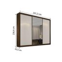 Ver imagem 2 de Guarda Roupa Casal 3 Portas de Correr e 8 Gavetas c/ 1 Espelho Diamond Plus Cumaru - Novo Horizonte