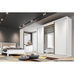 Guarda Roupa Casal 3 Portas de Correr e 8 Gavetas c/ 1 Espelho Diamond Plus Cumaru - Novo Horizonte - 4 Guarda Roupa Casal 3 Portas de Correr e 8 Gavetas c/ 1 Espelho Diamond Plus Cumaru - Novo Horizonte - 4