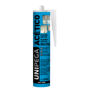 Silicone Acético Multiuso Preto Unipega 250ml