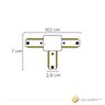 Conector Emenda Modelo T para Trilhos de Sobrepor Preto - 2