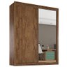 Guarda Roupa Zurique 2 Portas 1 Espelho Móveis Europa Brauna Europa - 1
