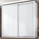 Ver imagem 2 de Guarda Roupa Casal Versale 2 Portas de Correr 6 Gavetas MDP Branco Absoluto 241cm