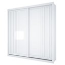 Ver imagem 1 de Guarda Roupa Casal Versale 2 Portas de Correr 6 Gavetas MDP Branco Absoluto 241cm