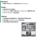Ver imagem 6 de Guarda Roupa Casal Versale 2 Portas de Correr 6 Gavetas MDP Branco Absoluto 241cm