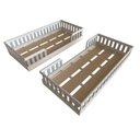 Ver imagem 3 de Conjunto com 2 Camas Infantil Montessoriana Solteiro Cori Yescasa Branco/Cinza Cristal