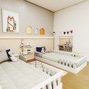 Ver imagem 5 de Conjunto com 2 Camas Infantil Montessoriana Solteiro Cori Yescasa Branco/Cinza Cristal