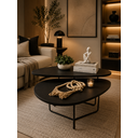 Ver imagem 3 de Conjunto de Mesa de Centro de Metal Orgânica Pietra Industrial Cor: Preto/Preto