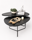 Ver imagem 3 de Conjunto de Mesa de Centro de Metal Orgânica Pietra Industrial