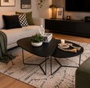Ver imagem 1 de Conjunto de Mesa de Centro de Metal Orgânica Pietra Industrial