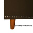 Ver imagem 4 de Kit Cabeceira e Calçadeira com Baú 160 Cm Queen Casal Diana Suede Marrom - Fina Mobília