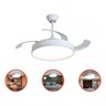 Ventilador Teto Controle Remoto Led 3 Cores 4 Pás Retrátil:preto - 8
