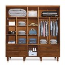 Ver imagem 4 de Guarda Roupa Casal com Espelho Madeira Maciça Castanho Chicago