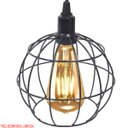 Ver imagem 3 de 4 Pendentes Aramado Globo Luminária Lustre Luxo Teto Retrô Vintage Preto Agp Ilumini Industrial
