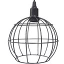 Ver imagem 4 de 4 Pendentes Aramado Globo Luminária Lustre Luxo Teto Retrô Vintage Preto Agp Ilumini Industrial