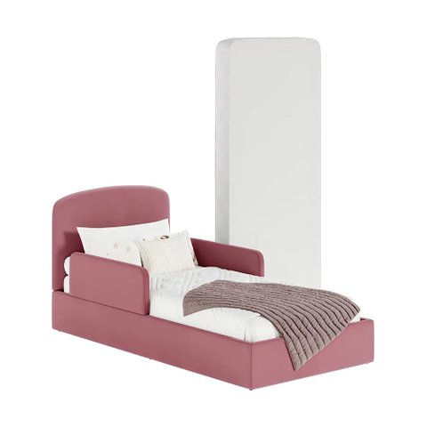 Cama Infantil Romeo Montessoriana para Menina com Design Moderno e Aconchegante Colchão Rosa