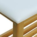 Ver imagem 6 de Banco Sapateira Viena Madeira Maciça - Natural Assento Estofado Corano Bege
