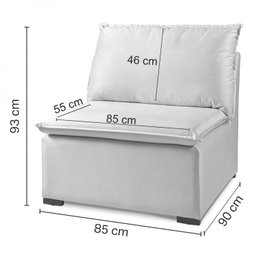 Módulo Central para Sofá Modular Ibi 85cm Jacquard CabeCasa MadeiraOriginals - 3