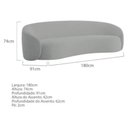 Ver imagem 5 de Sofá Amore 3 Lugares Fixo 180cm Cinza Claro Linho com 2 Poltronas Mabe Magazine