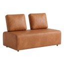 Ver imagem 1 de Sofá Modular 2 Lugares Block 148 cm Pes Madeira Courino Tcs 727 Moll