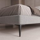 Ver imagem 3 de Cama Base Box Casal Unique Estrutura em Madeira Pés de Ferro Cinza Desk Design