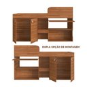 Ver imagem 3 de Cama Alta Solteiro com Armário 2 Portas Nogal Mazon Shop Jm