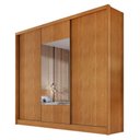 Ver imagem 1 de Guarda Roupa Casal Medelim 3 Portas 8 Gavetas com Espelho Cinamomo - Novo Horizonte