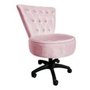 Ver imagem 2 de Poltrona Decorativa Royal Capitone Base Giratória Slk Decor Rosa Claro