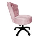 Ver imagem 4 de Poltrona Decorativa Royal Capitone Base Giratória Slk Decor Rosa Claro