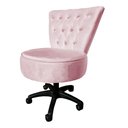 Ver imagem 3 de Poltrona Decorativa Royal Capitone Base Giratória Slk Decor Rosa Claro